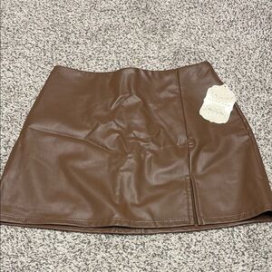 Altar’d State Brown Leather Skirt